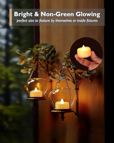 Image of merrynights LED Candles, 12 Pack Tea Lights with Timer, Flameless Tea Lights Candle Battery Operated Fake Votives for Halloween Diwali Christmas, 6 H On and 18 H Off, D 1.5 inch x H 1.25 inch