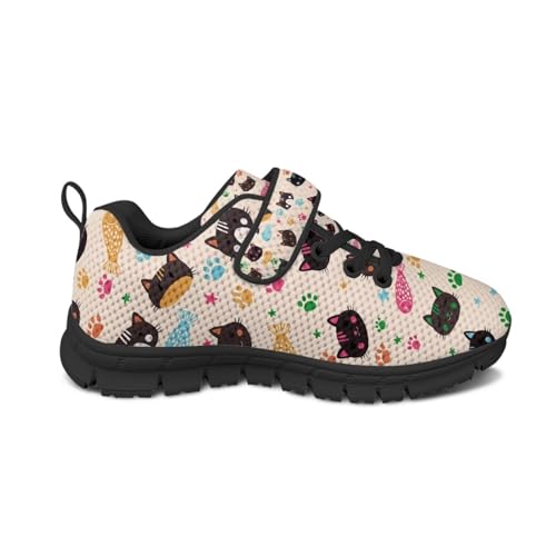 Kids Sneakers for Boys Girls Mesh Running Shoes Sport Toddler Single Buckle Tennis Shoes Black Sole3