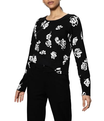 Sanctuary All Day Long Sweater for Women - Cotton-Nylon Blend Construction - Crew Neckline - Straight Hem