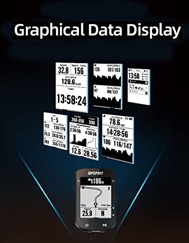 iGPSPORT BSC200 Ciclocomputador GPS, Navegação de Rota Tela de 2,5 Polegadas IPX7 à Prova d'água Co
