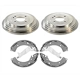 GFDKGKJ Rear Brake Drums Brake Shoes 3pc Kit Ceramic for Dodge for Attitude 2013-2015,for Hyundai for Accent 2013-2019,for Kia for Rio 2018 Uncoated 162261 1408-425225, Revitalize your car