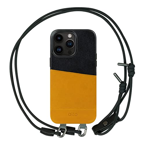 Coque iPhone 14 Pro Max en cuir italien marron chic Alto Anello