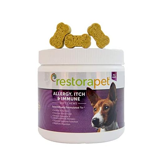 RestoraPet Allergy, Itch & Immune Soft Chews - Natural Supplement for Dogs - Support Immunity, Soothe Skin Irritation, Improve Coat Quality – With Lactoferrin, Colostrum & Omega 3 - 60 Bacon Chewables