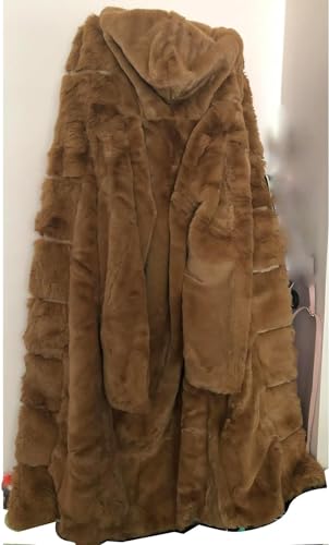 Womens Faux Fur Oversized Winter Coat Plus Size Open Front Long Cardigan Jacket Fleece Lined Sherpa Jacket3