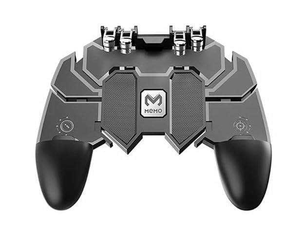 Mobile Game Controller, 6 Finger Triggers, Gaming Grip for Smartphones, Black-image-42