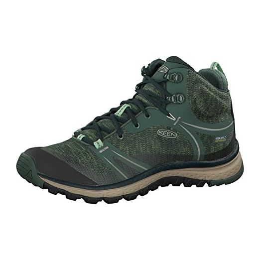 KEEN Women's Terradora Mid Wp-w Hiking Boot, Duck Green/Quiet Green, 10 M US
