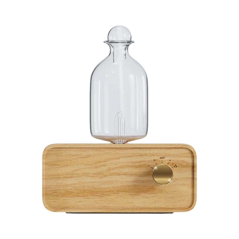 Osmond Oil Diffuser for Home Office Waterless Operated Aromatherapy Diffuser Scent Machine Wood and Glass Aroma Diffuser