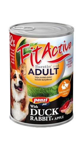 Panzi Pet Fit Active Ente & Kaninchen Hundefutter 10x415g
