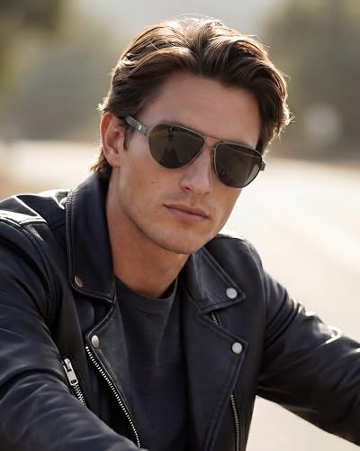 Image of DUCO Aviator Sunglasses for Men Women Carbon Fiber Polarized Sunglasses Men UV Protection for Driving Golf Fishing 3051