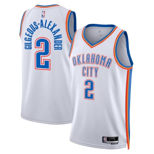 Shai Gilgeous-Alexander Oklahoma City Thunder NBA Kids Youth 8-20 Association Edition White Swingman Jersey (US Numeric 14 16 Regular Shai Gilgeous-Alexander Oklahoma City Thunder White)