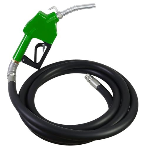 PANCYCW 3/4" Green NPT Fuel Transfer Nozzle Kit, High Flow Auto Shut-Off Fuel Nozzle with 360° Hose Swivel, Suitable for Diesel, Gasoline, Kerosene (13/16" Spout, 3 Gear Padlock, 16 GPM) by PANCYCW - Used condition - US$80.74