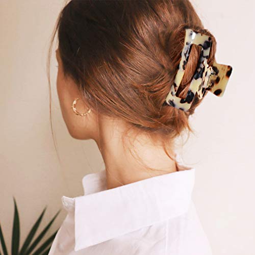Clipes de cabelo Big Claw de 8,5 cm, banana tartaruga para mulheres, meninas, cabelo fino, design fr