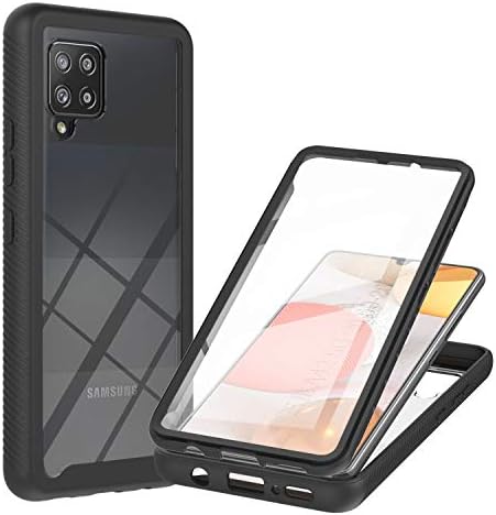 IVY Galaxy A42 5G 3in1 Heavy Armor Rugged Case with Built-in Screen Protector for Samsung Galaxy A42 5G Case - Black