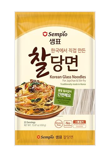 Sempio - Tallarines de Cristal de Tapioca para Japchae. Paquete de 450g