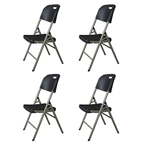 ZHDWM Chair 4 Folding Chair Comfortable Portable Conference Chair Office Reception Desk And Chair 90X46X46 Cm Folding chair (Color : 4)