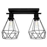 Dream lighting 12 Volt RV Interior Ceiling Light Fixture with LED Edison Bulbs, no Switch for Indoor Automotive Camper Trailer – Matte Black, 3500K