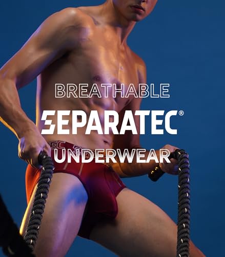 Separatec Mens Underwear With Pouch Breathable Cooling Rayon Made from Bamboo Underwear, Dual Pouch Mens Briefs 3 Pack2