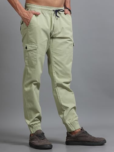 Image of U.S. Pitchers Mens Twill Laffer Cargo Joggers I 6 Pocket Utility Pants I Stylish Comfort Fit I 12 Colors I Sizes 30 to 38