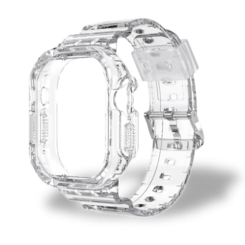 Earth Link for Apple Watch 10 �o���h �P�[�X ��̌^ 42mm �N���A ���� �N���X�^�� TPU �n�[�h �X�|�[�c�o���h �ی�P�[�X �A�b�v���E�H�b�` 10 42�~��