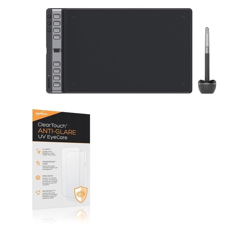 BoxWave Screen Protector Compatible With Huion Inspiroy 2L - ClearTouch Anti-Glare Anti-UV EyeCare (2-Pack), Filters out Harmful Blue Light Reduce Fatigue