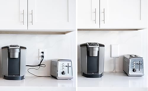 Sleek Socket Original & Patented Ultra-Thin Outlet Concealer with Cord Concealer Kit, Flat Extension Cord with Multi Outlets Power Strip, Ideal for Home Improvement, Hide Bulky and Messy Cords