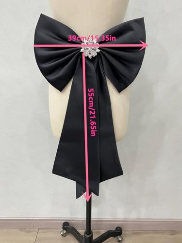 Image of Detachable Satin Bow Tails with Detachable Brooch