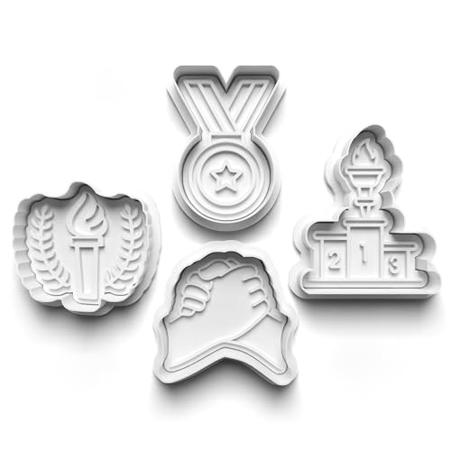 Lot de 4 emporte-pièces sport pour biscuits - Moule à pâte fondant pour enfants