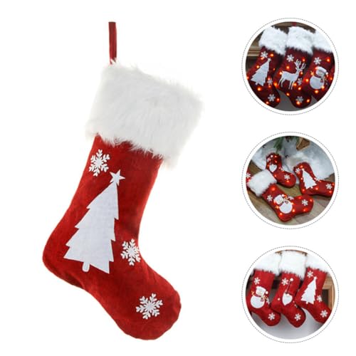 TOYANDONA Grandes Meias De Natal Com Luz Jumbo Doce Meia LED Árvore De Natal Pendurado Meia Ornament