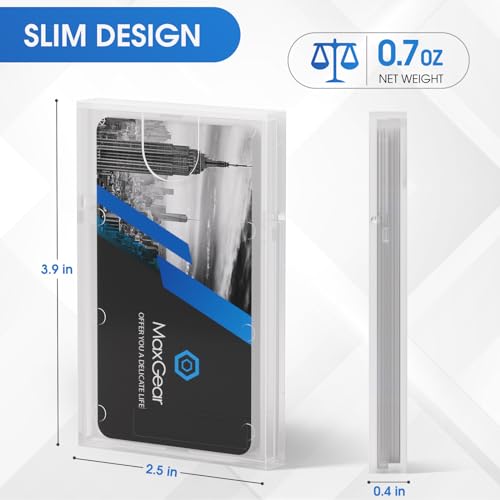 Maxgear MAXGEAR-PP-CARD-HOLDER-CLEAR Professional Plastic Business Card Holder Pocket Case Slim Business Card Wallet thumb #2