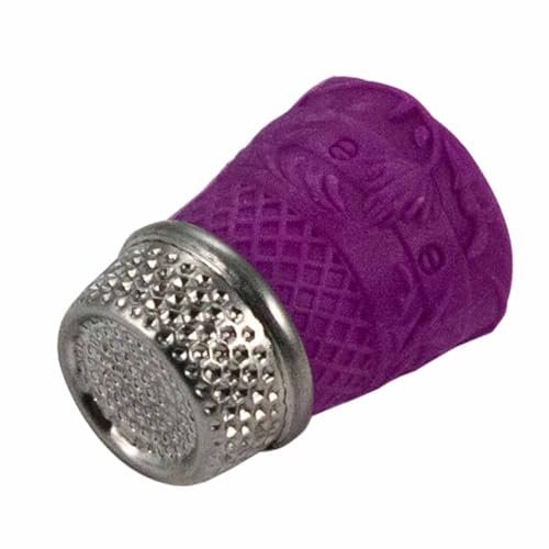 Bohin 91733 Silicon Thimble with Steel Top Size Large Red - Blister Pack