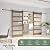 Fredbeck Double 36X80 Glass Barn Door (72X80 barn Door with Hardware kit inlcuded