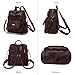 Puwuzixi Backpack Purse for Women, PU Leather Back pack Purse, Fashion Anti Theft Backpack, Multipurpose Lightweight Waterproof Purse Shoulder Bag Handbag, Chocolate