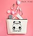 Cute Baby Panda Guess What It's Pug Butt Makeup Bag, Funny Cartoon Cosmetic Bag Idea for Panda Lovers, Birthday or Christmas for Girls & Women, Makeup Case for Teen Girls & Daughters
