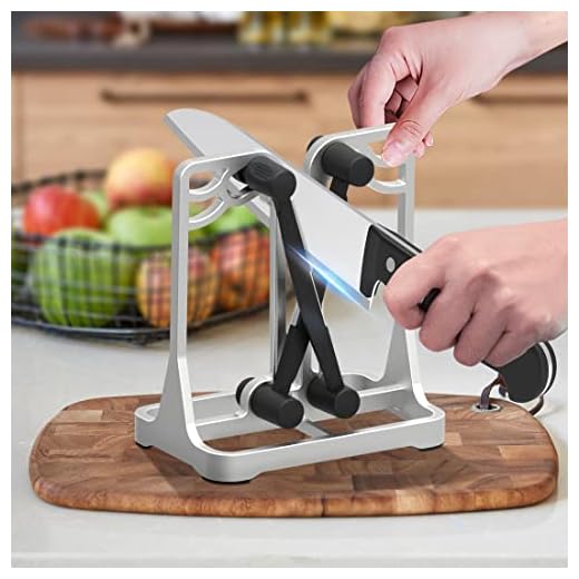 Kitchen Knife Sharpener, Newest 2020 Model Metal Sharpener, Hone,Sharpens, Beveled, Polishes Dull, Serrated, Standard Blades & Chef's Knives, Pairing Knives As Shown On TV By Homegician