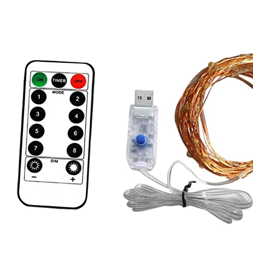 Image of 5V LED String Lights Copper Wire Multicolor Twinkle with Remote Control 20M 200LED White |Home & Garden | Lamps, Lighting & Ceiling Fans | String Lights, Fairy Lights