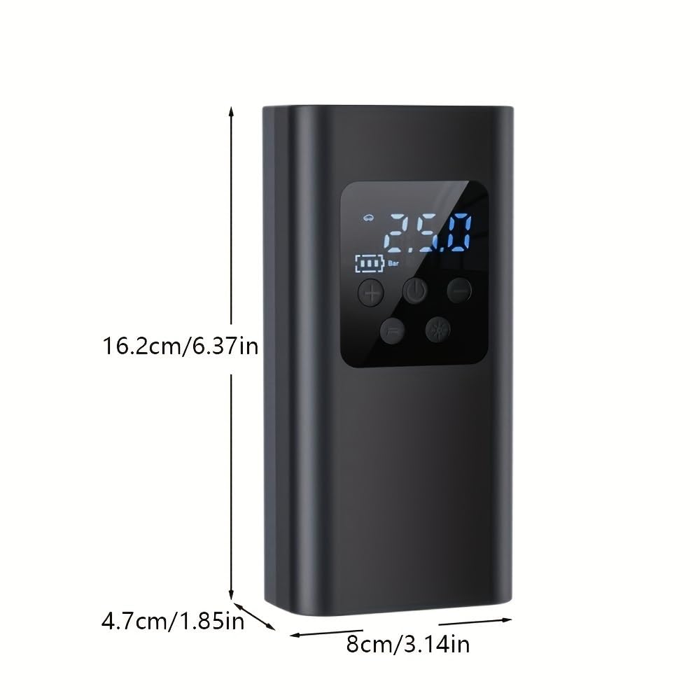 Gonfiatore per Pneumatici Portatile con Display Digitale