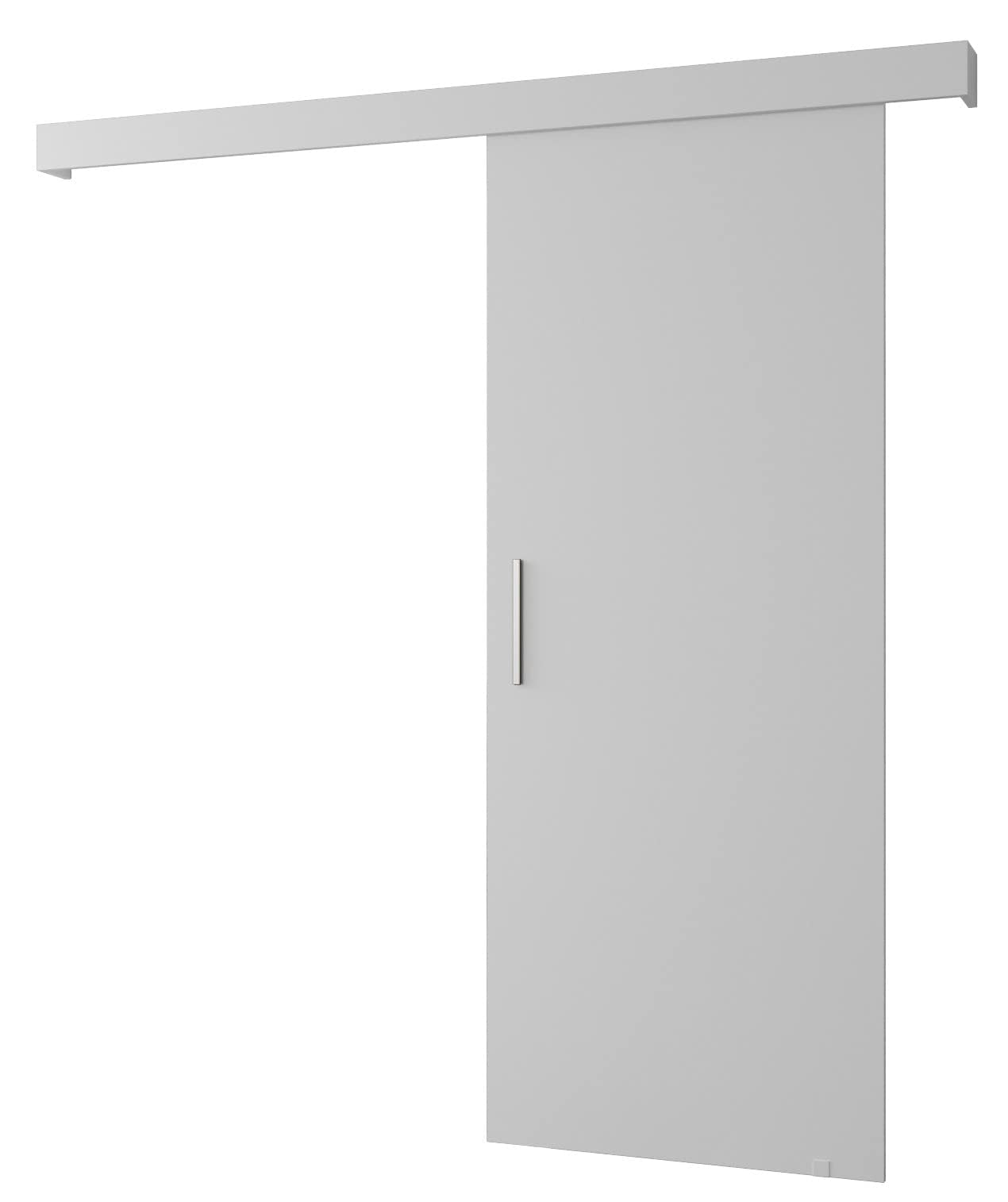 ABIKSMEBLE Salwador 1 Sistema de Puerta Corredera con Cubierta de Riel - Puertas Corredizas de Pared Interior - Puertas Empotradas en el Ático - Construcción Sólida - 90 x 204 cm - Blanco