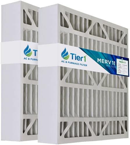 Tier1 20x20x5 MERV 11 Replacement for Amana MU2020 / M2-1056 Air Filter 2 Pack (Actual Size: 20 1/4 x 20 3/…