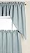 United Curtain Hamden Woven Waffle Swags, 55 by 38-Inch, Blue, Set of 2