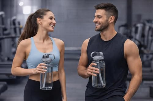 Image of AQUAFIT DREAM 2.2L Half Gallon Water Bottle with Removable Infuser Filter, BPA-Free Tritan Large Gym Jug, Leakproof Sports Bottle with Wide Mouth & Handle for Fitness, Office & Outdoors