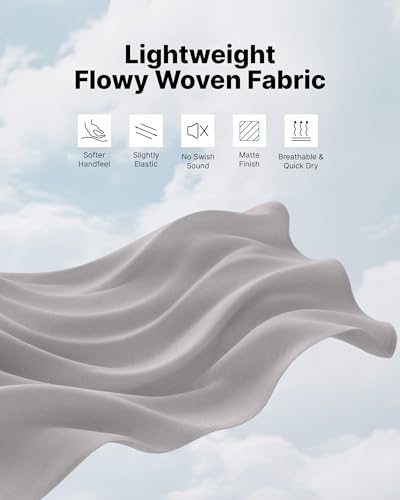 G4Free Lightweight Flowy Wide Leg Pants Woman Elastic Waist Front Seam Loose Casual Summer Trousers3