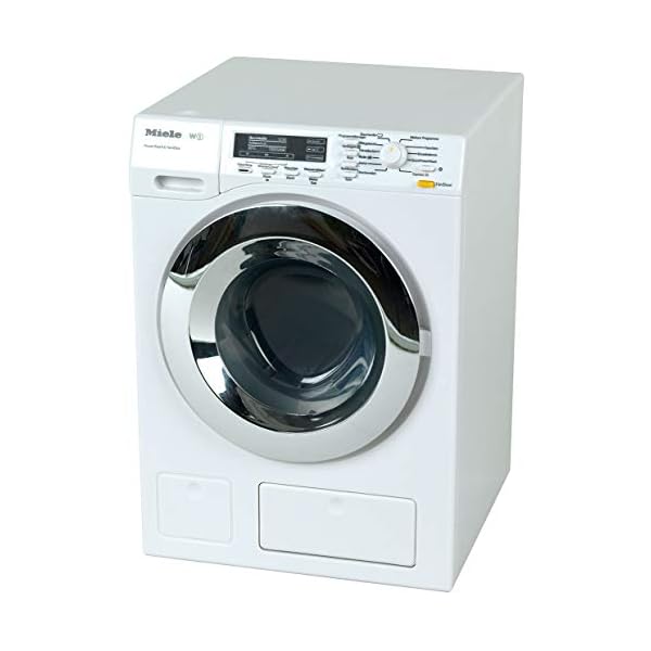 Theo Klein 6941 Miele Waschmaschine I Vier Waschprogramme und Originalgeräusche I 8,5 cm x 26 cm x 18 cm I Weiss & 6564… – Bild 3