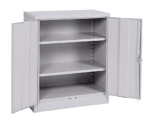 Sandusky Lee RTA7001-05 Dove Gray Steel SnapIt Counter Height Cabinet, 2 Adjustable Shelves