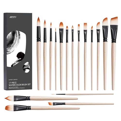 Pinceaux professionnels pour aquarelle à haute rétention | Kit ARTIFY multi-techniques - 2