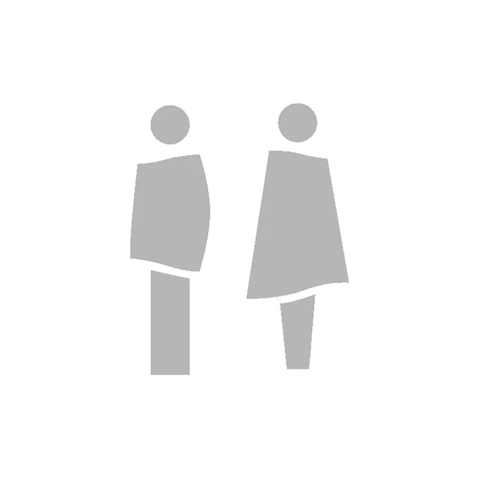 Bathroom Signs, Restroom Sign For Business - For Men and Women(Silver)