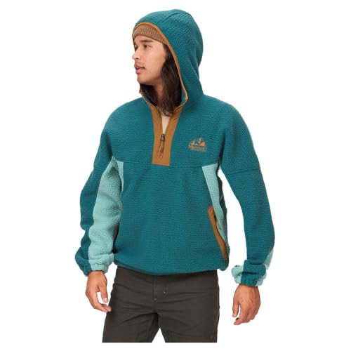 MARMOT Men's Super Aros Fleece Hoody Jacket, Dark Jungle/Blue Agave/Hazel, Small