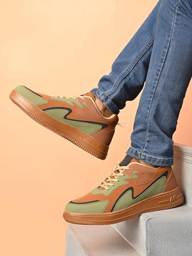 Image of Centrino Men's Sneakers | Cushioned Insole Comfortable Shoes | Trendy & Stylish Modern Sneakers | Durable Lightweight Sole Casual Walking Footwear (8182)