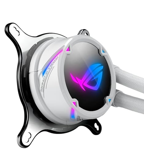 Sistema di raffreddamento a liquido all-in-one per CPU ROG Strix LC 360 RGB White Edition (Aura Sync, 3 ventole per radiatore RGB indirizzabili ROG da 120 mm, bianco) - Sistema di raffreddamento - Immagine 4