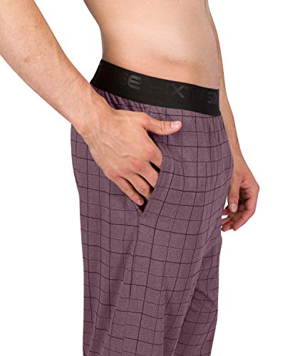 Performance Dry Fit Pajama Pants for Men - Stretch Lounge Pjs with Pockets, Tapered Fit, Solid3