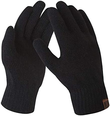 Bequemer Laden Women's Winter Touchscreen Stretch Thermal Magic Gloves Warm Wool Knitted Thick Fleece Lined Texting Gloves for Women